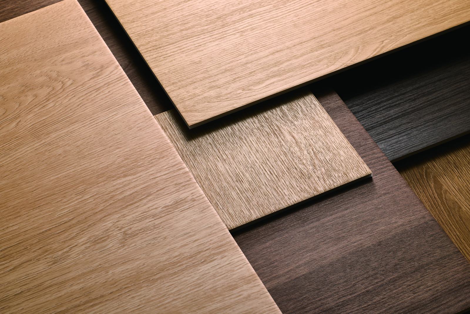 Stacked samples of natural wood-grain film